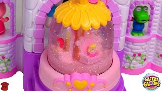 Disney Princess Glitzi Globes Spinn Sparkle Castle Play set 디즈니 공주 워터볼 스노우볼 장난감 놀이 [upl. by Eislek]