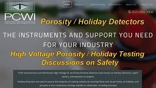 High Voltage holiday  porosity Testing Safety [upl. by Einnos]