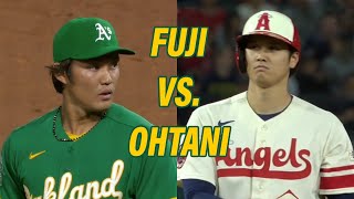 Shintaro Fujinami vs Shohei Ohtani in MLB for first time  42623 [upl. by Nanam695]