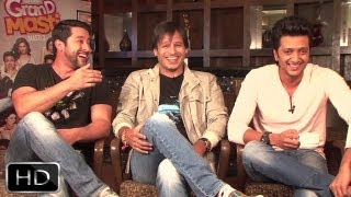 Excited Aftab Opportunist Vivek Deep Daddu Riteishs Exclusive Interview On Grand Masti [upl. by Aneekat859]