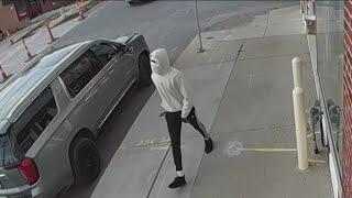 Security footage of suspected shooter in Ingersoll Avenue shooting [upl. by Lyle150]