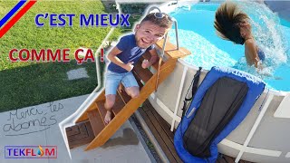 TUTO ECHELLE EN BOIS pour la piscine INTEX [upl. by Baillie]