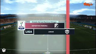 Deportivo Pereira vs Junior ● Liga Betplay 2024 ● Pes 2021 [upl. by Rosol993]