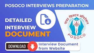 POSOCO Interview preparation document  POSOCO related Interview questions guidance amp preparation [upl. by Etnom]