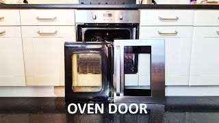 Take apart electric oven door to clean glass inside [upl. by Zashin283]