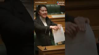 Youngest Maori MP Shakes NZ Parliament with Haka and Treaty Protest [upl. by Euton]