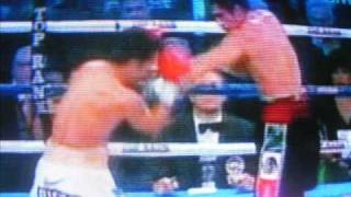 Pacquiao vsMargarito Round 1 amp 2 HD [upl. by Tnairb]