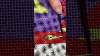 How to stitch an Eyelet on Needlepoint Canvas [upl. by Burd]