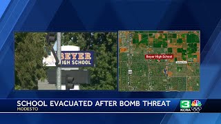 All clear given after bomb threat prompts evacuations at Beyer HS [upl. by Heppman]