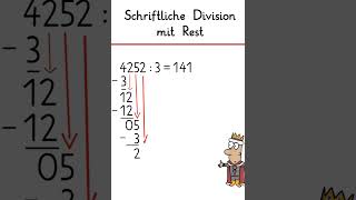 Schriftliche Division mit Rest  Vorbereitung Klassenarbeit Mathe [upl. by Bowerman]