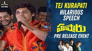 Tej Kurapati Superb Entertaining Speech  Hushaaru Pre Release Event  Rahul Ramakrishna  Tejus [upl. by Ahseirej]