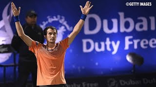 Watch Highlights Donskoy Shocks Federer In Dubai [upl. by Elianora]