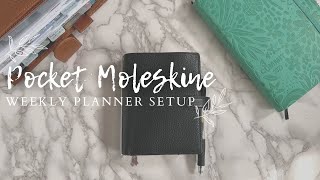 Moleskine Weekly Setup  Pocket Planner Flip  Pocket Planner [upl. by Yecrad]