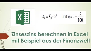 Zinseszins berechnen in Excel [upl. by Koziara]