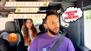 Staring cute 🥰 girl prank on her prankonwife cutegirlpranks [upl. by Stern840]