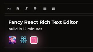 Build a Rich Text Editor in Next 13 Tutorial [upl. by Lemak233]