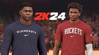 NBA 2K24  TIMBERWOLVES vs ROCKETS  ULTRA Realistic Graphics Concept Gameplay [upl. by Khajeh865]