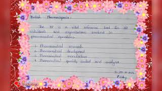 BRITISH PHARMACOPOEIA BP [upl. by Aiel]