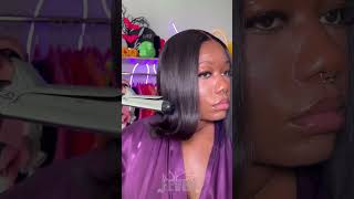 Cutting my hair into a BOB🥳 yay or nah 🙌🏾 wigreview wigfever shorthaircut shorthair shorts [upl. by Sayers]