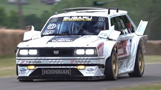 862HP Subaru GL Wagon  Travis Pastrana Gymkhana 2022 Car  PURE SOUND at Goodwood FOS [upl. by Misa]