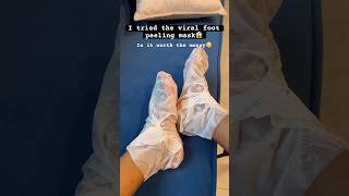 Trying the viral foot peeling mask😱 viral viralproducts ashortaday [upl. by Ahseet645]