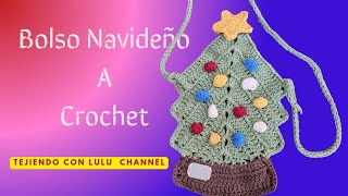 Bonito Bolso Navideño A Crochet crochet navidad tutorial aprendercrochet [upl. by Shannan]