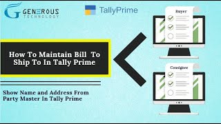 How to Show bill to ship to in tally prime billto shipto tallyprime [upl. by Ahsiad927]