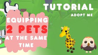 YOU CAN NOW EQUIP 2 PETS IN ADOPT ME 🤩  Tutorial on how to equip 2 pets at the same time [upl. by Oisacin]