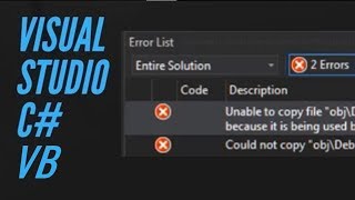 SOLVED Unable to copy a file from obj  Winform Visual Studio [upl. by Zosema]