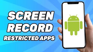 How to Screen Record Restricted Apps  Black Screen Problem 2024 [upl. by Yevol]