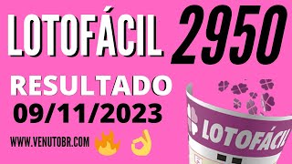 🍀 Resultado Lotofácil 2950 [upl. by Sou464]