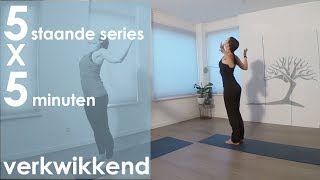 Yoga 5 x 5 minuten staande yoga serie  VerkwikkendEsTaYoga [upl. by Angelina]