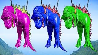 Dinosaur Tyrannosaurus Rex Color Pack vs IRex Dino Color Jurassic World Evolution Dinosaurs Fighting [upl. by Merridie686]