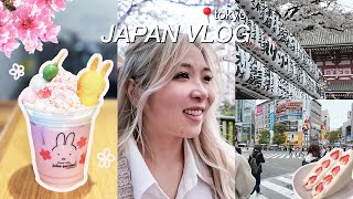 japan vlog 🌸  cherry blossom season cute cafes all you can drink [upl. by Jenette523]