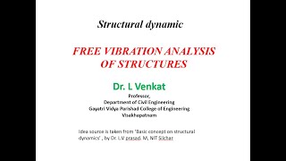 Free vibration analysis of structures [upl. by Bohlin821]