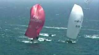 Americas Cup  Race 7  1st Downwind [upl. by Orlantha147]