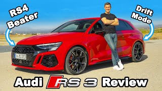 New Audi RS3 review  its 060mph amp 14 mile will blow your mind [upl. by Bertold]