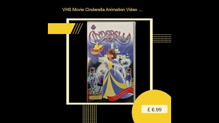 VHS Movie Cinderella Animation Video Cassette Vintage [upl. by Marquardt]