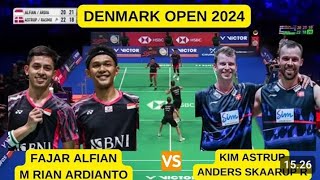 SF Fajar AlfianMRian ArdiantoINA Vs Kim AstrupAnders skarup RasmusenDenmark open 2024 [upl. by Seften]