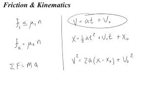 Coefficients of Friction amp Kinematics [upl. by Edmee332]