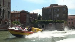 Venice  High Speed Water Taxi from Airport to City July 2016 [upl. by Arok783]