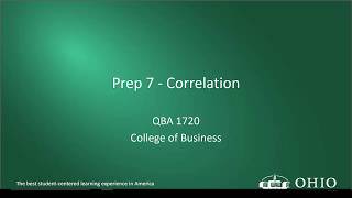 Prep 7  Correlation [upl. by Etnwahs]