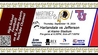 Football Harlandale vs Jefferson at Alamo Stadium 091924 [upl. by Waters6]