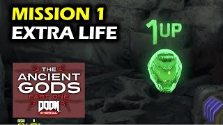 Mission 1 2 Up Extra Life  How To Get  UAC Atlantica Facility  The Ancient Gods Doom Eternal [upl. by Odin660]