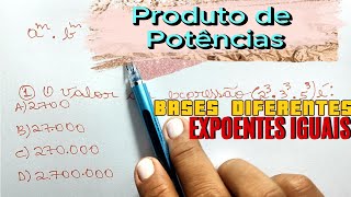 Potências com base diferente e expoentes iguais completo [upl. by Moulden570]