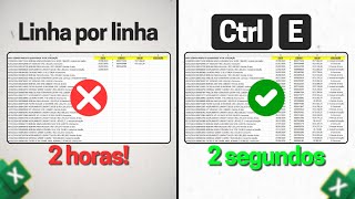 O melhor Atalho do Excel para Impressionar seu Chefe  Ctrl E  Exemplos Práticos e Planilha Grátis [upl. by Hesketh541]