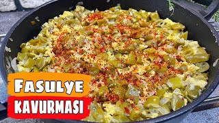 TAZE FASULYE KAVURMASI TARİFİ 🔔 YUMURTALI YEŞİL FASÜLYE NASIL YAPILIR [upl. by Fonz]