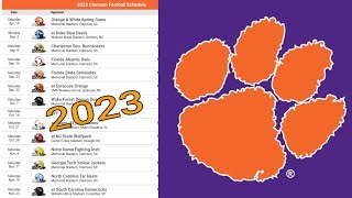 Clemson Tigers 2023 College Football Schedule Preview [upl. by Anuahsal]