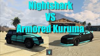 Nightshark VS Armored Kuruma in GTA 5  Vehicle Comparisons [upl. by Enelrad178]