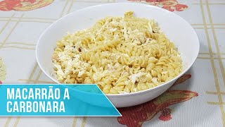 Carbonara de macarrão parafuso  3 ingredientes  Receita da Nonna  Rápido e fácil [upl. by Ahsenrad397]